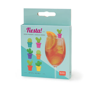 Legami - 6er-Set Drinkmarker - Kaktus Mehrfarbig - Fiesta!