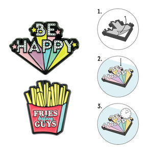 Legami - Seti 2 Be Mutlu Metal Stickers - Cutie