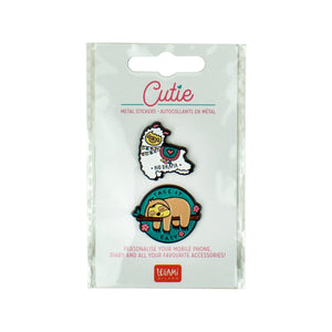 Legami - Seti 2 Llama + Sloth Metal Stickers - Cutie