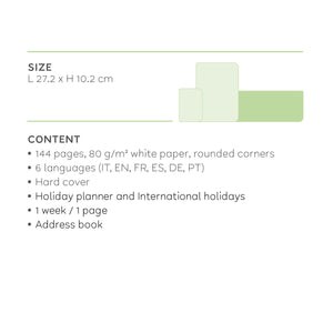 Legami - 12-Month Desk Planner 2027 - Seyahat Stickers