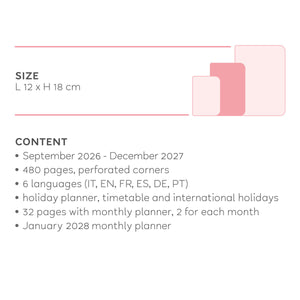 Legami - 16-Month Medium Daily Günlük 2026/2027 - Shades Green