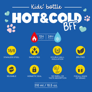 Legami - Vakuumflasche für Kinder - Panda - Hot&Cold BFF