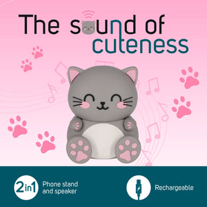 Legami - Kitty Kablosuz Smartphone Standı ile Speaker - Sound Cuteness