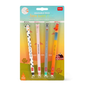 Legami - 4'lü Seti Erasable Pens - Farm Sweet Farm
