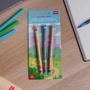 Legami - 3er-Set Erasable Pens - Fur-ever Freunde