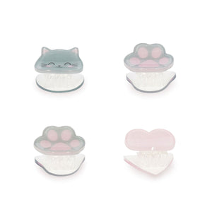 Legami - 4'lü Seti Kitty Mini Hair Clips - Clip me up!