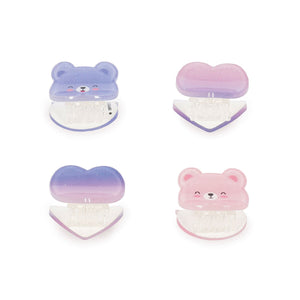 Legami - 4'lü Seti Teddy Mini Hair Clips - Clip me up!