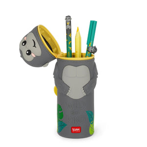 Legami - Gorilla "Wild but Kind" 2-in-1 Silikon Stiftebox - Kawaii