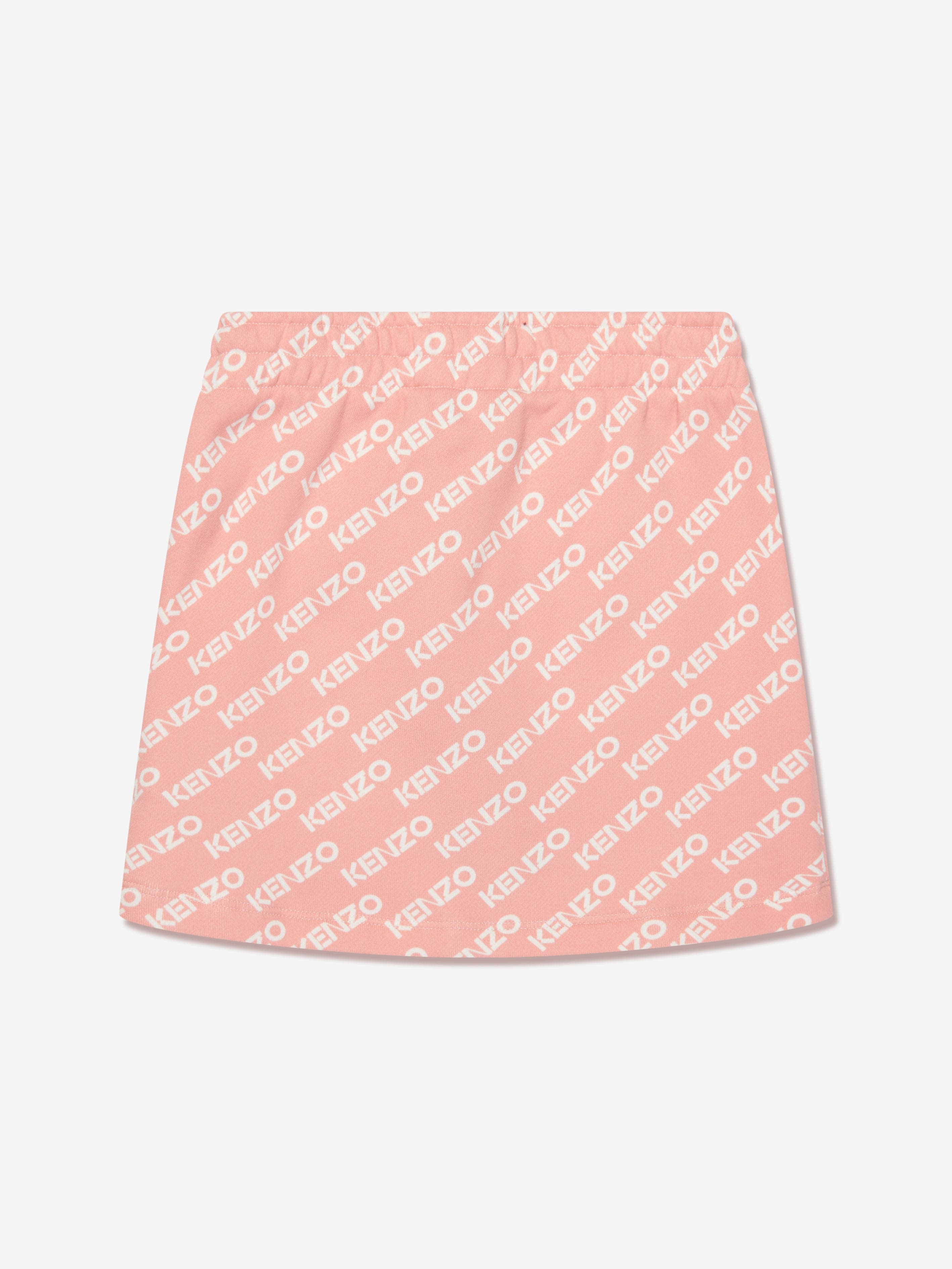 KENZO Girls Fleece Logo Skirt in Pink