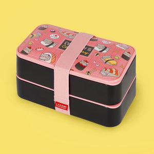 Legami - 1200 ml Bento Lunchbox - Sushi Cat - Bento Lunchbox