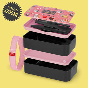 Legami - 1200 ml Bento Lunchbox - Sushi Cat - Bento Lunchbox