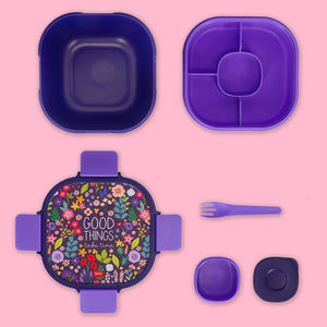 Legami - 1700 ml Bento Yemek Kutusu - Çiçekler - Bento Yemek Kutusu