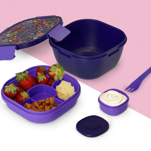 Legami - 1700 ml Bento Yemek Kutusu - Çiçekler - Bento Yemek Kutusu