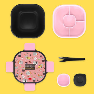 Legami - 1700 ml Bento Lunchbox - Sushi Cat - Bento Lunchbox