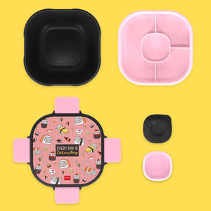 Legami - 1700 ml Bento Lunchbox - Sushi Cat - Bento Lunchbox