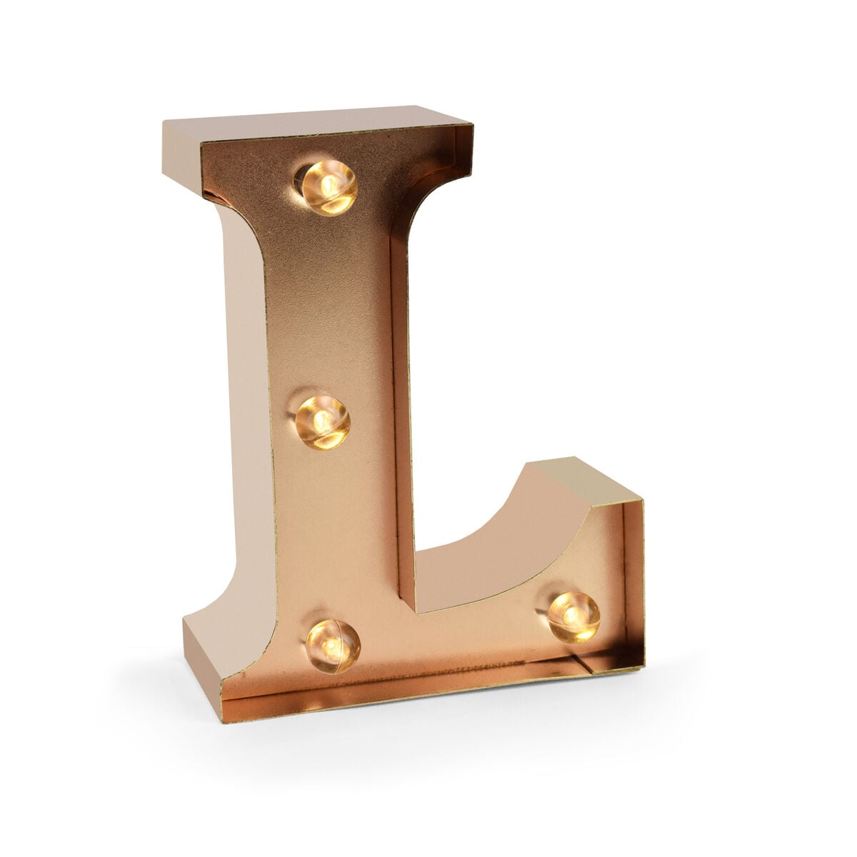 Legami - Rose Gold Işıklı Dekoratif Harf - L - Mini Dekoratif Light