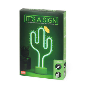 Legami - Neon-Effekt LED-Lampe - Kaktus - Es ist ein Zeichen