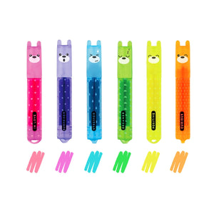 Legami - 6 Bärchen Mini-Marker-Set - Teddys Stimmung