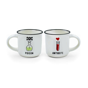Legami - Set 2 Kaffeetassen - Gift und Antidot - Espresso Zwei