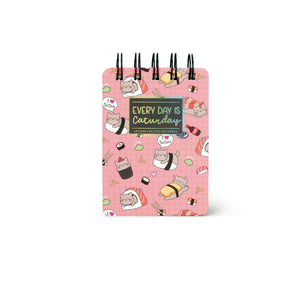 Legami - Liniert Notizbuch mit illustriertem Hardcover - Sushi Cat - Jotter - Spiralbindung