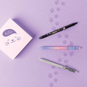 Legami - Kitty-Themed Ballpoint Kalem - Red Ink - Meow