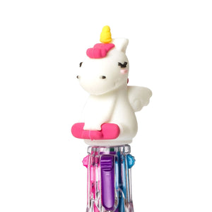 Legami - Mini 4-Farben Kugelschreiber - Einhorn - Mini Zauber Regenbogen