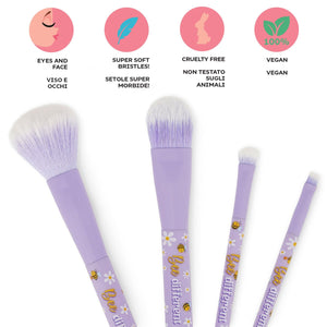 Legami - 4'lü Seti Bee Makeup Brushes - Oh My Glow!