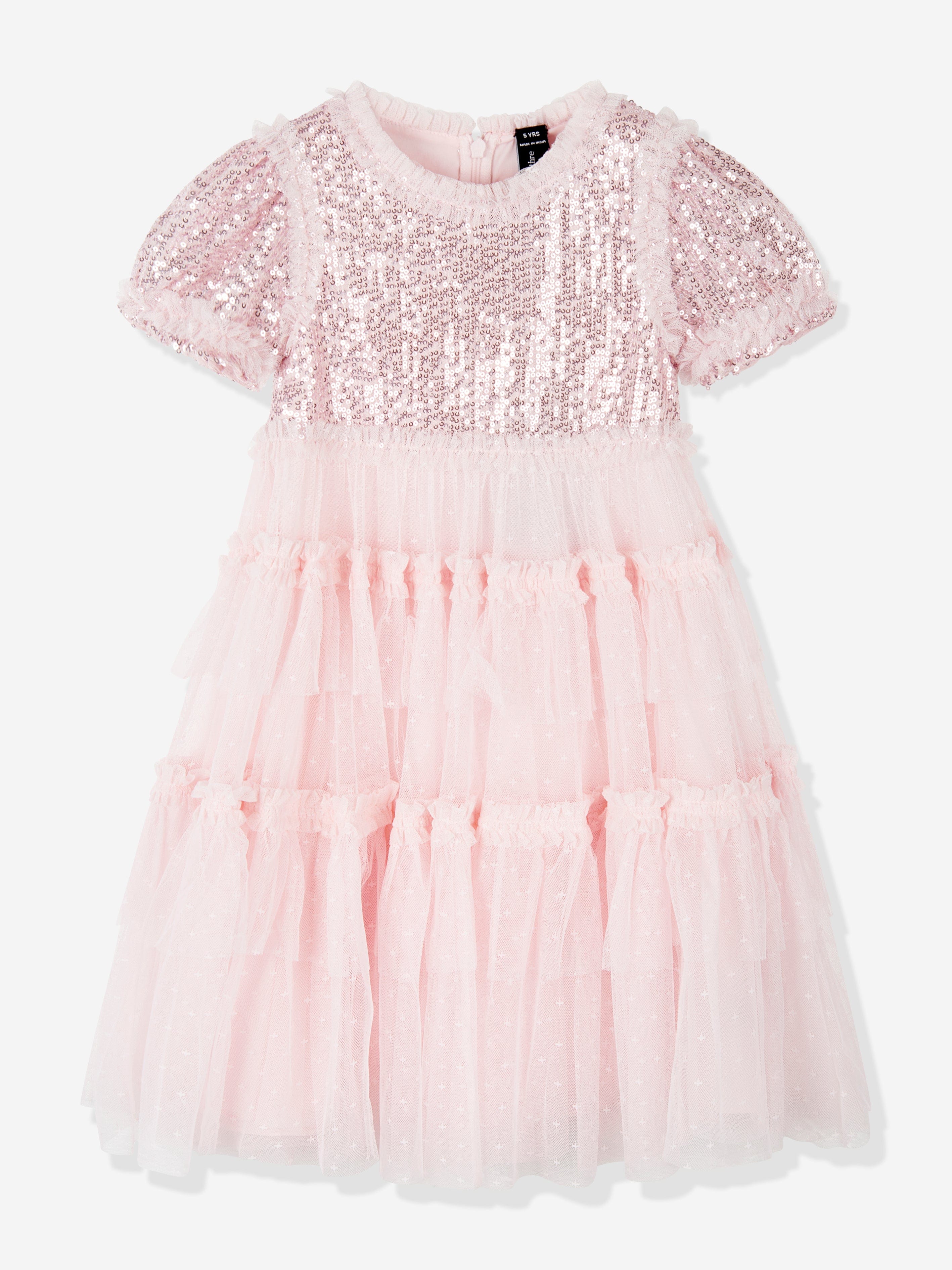 Needle & Thread Girls Annalise Dress in Pink