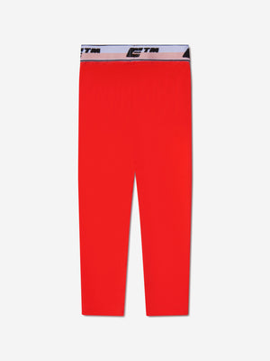 Off-White Girls Cotton Logo Band Leggings