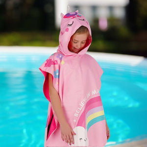 Legami - Einhorn Badetuch Poncho für Kinder - Kids Poncho
