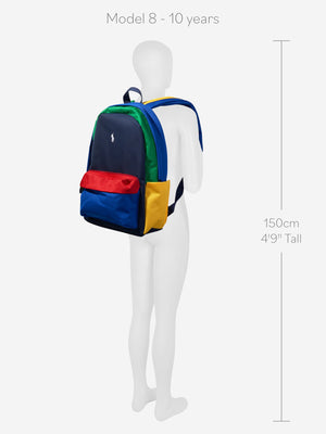 Ralph Lauren Boys Coloublock Backpack in Multicolour (45cm)