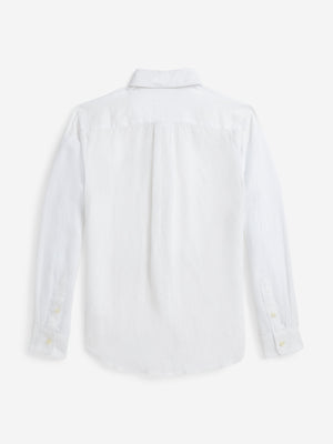 Ralph Lauren Boys Linen Shirt in White
