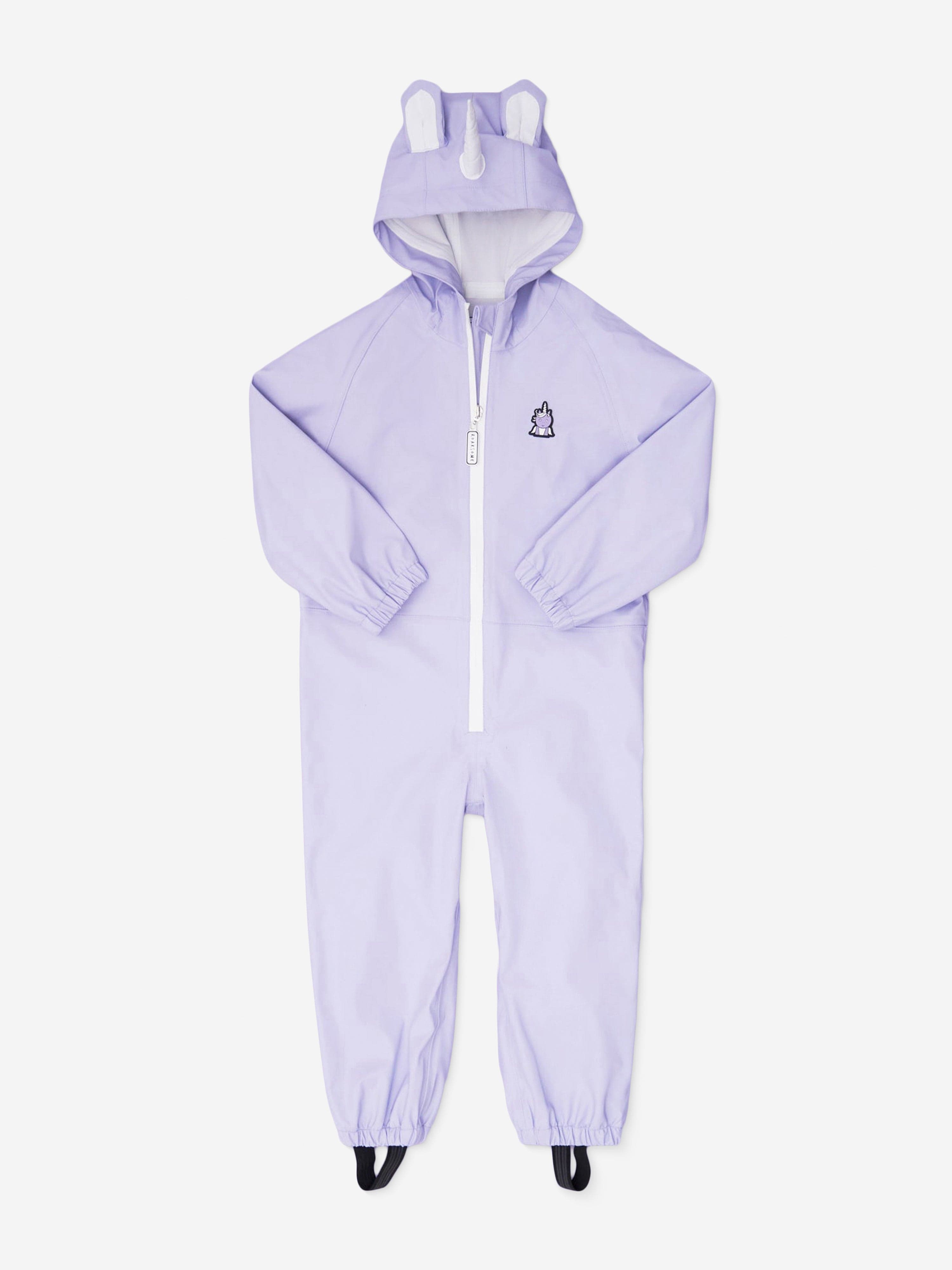 Roarsome Girls Sparkle The Unicorn Puddlesuit in Purple