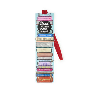 Legami - Illustrated Kitap Ayracı ile Elastic Band - Kitap Lover, Read to Live - Kitap Ayracı