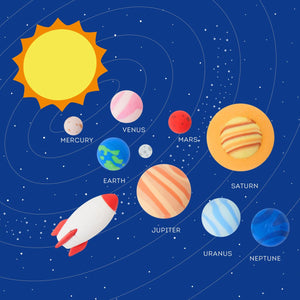 Legami - Sonnensystem - Set mit 9 Radierern