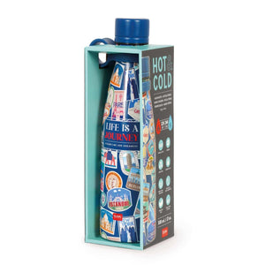 Legami - 500 ml Vakum Şişe - Seyahat Stickers - Sıcak ve Soğuk