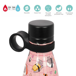 Legami - 500 ml Vakuumflasche - Sushi Cat - heiß und kalt