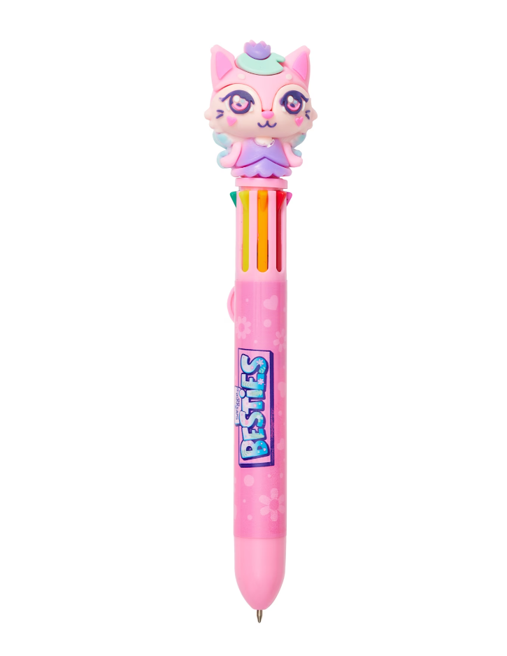 Smiggle - Besties 8 Renkli Gökkuşağı Tükenmez Kalemi-Dinossi