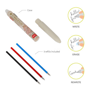 Legami - 3-Colour Erasable Gel Kalem - Seyahat - Make Mistakes
