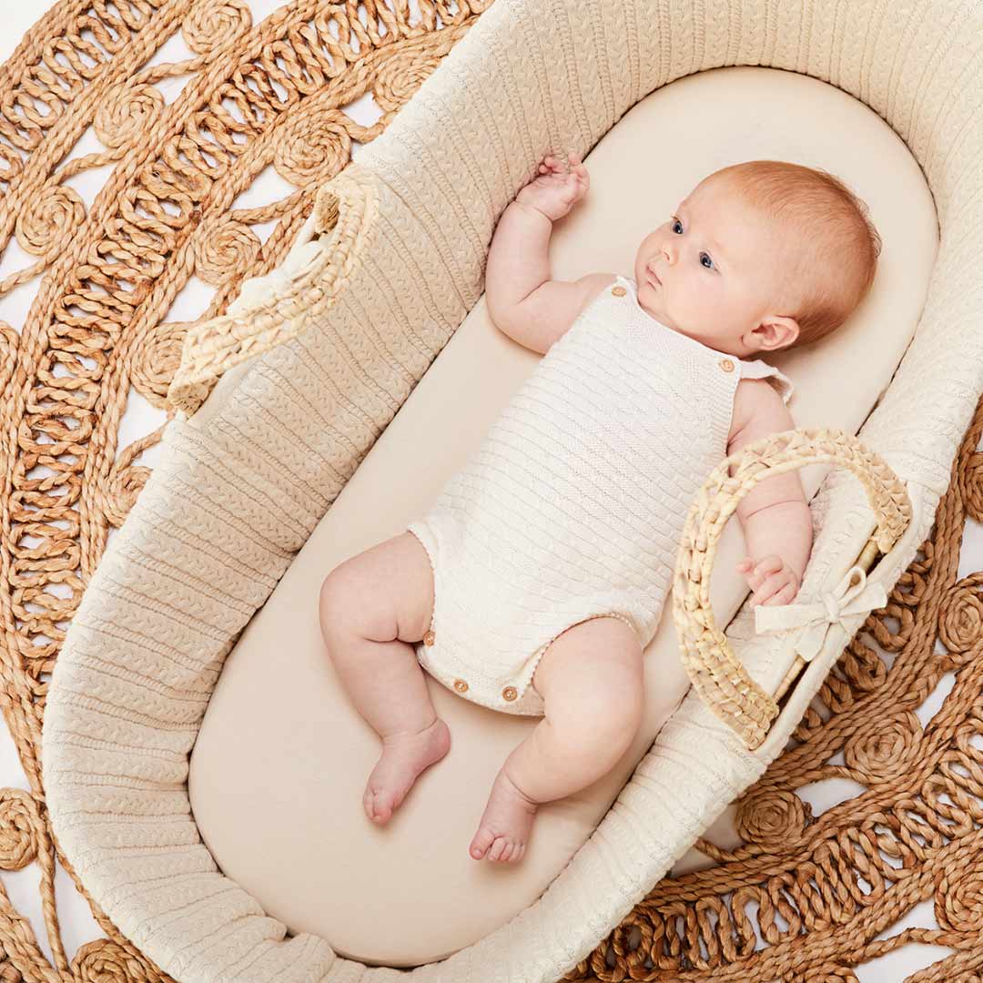 The Little Green Sheep Moses Basket Sheet - Linen-Sheets- | Natural Baby Shower