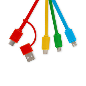 Legami - Rainbow 6-in-1 Schlüsselanhänger Ladekabel - Link Up