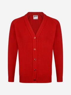 Zeco Kids School Knitted Cardigan in Red