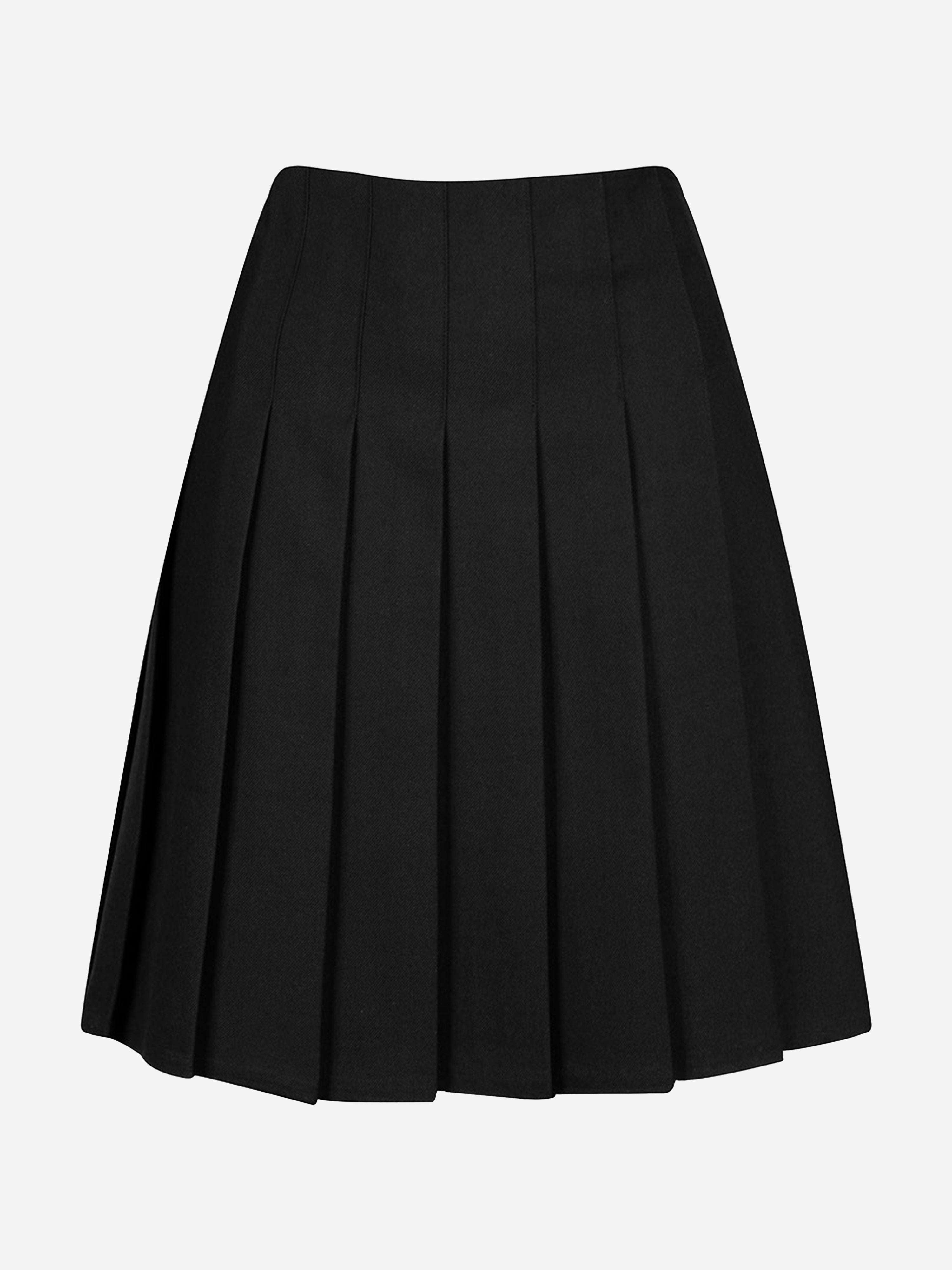 Zeco Girls School Senior Stitch Down Pleat Eco Skirt in Black