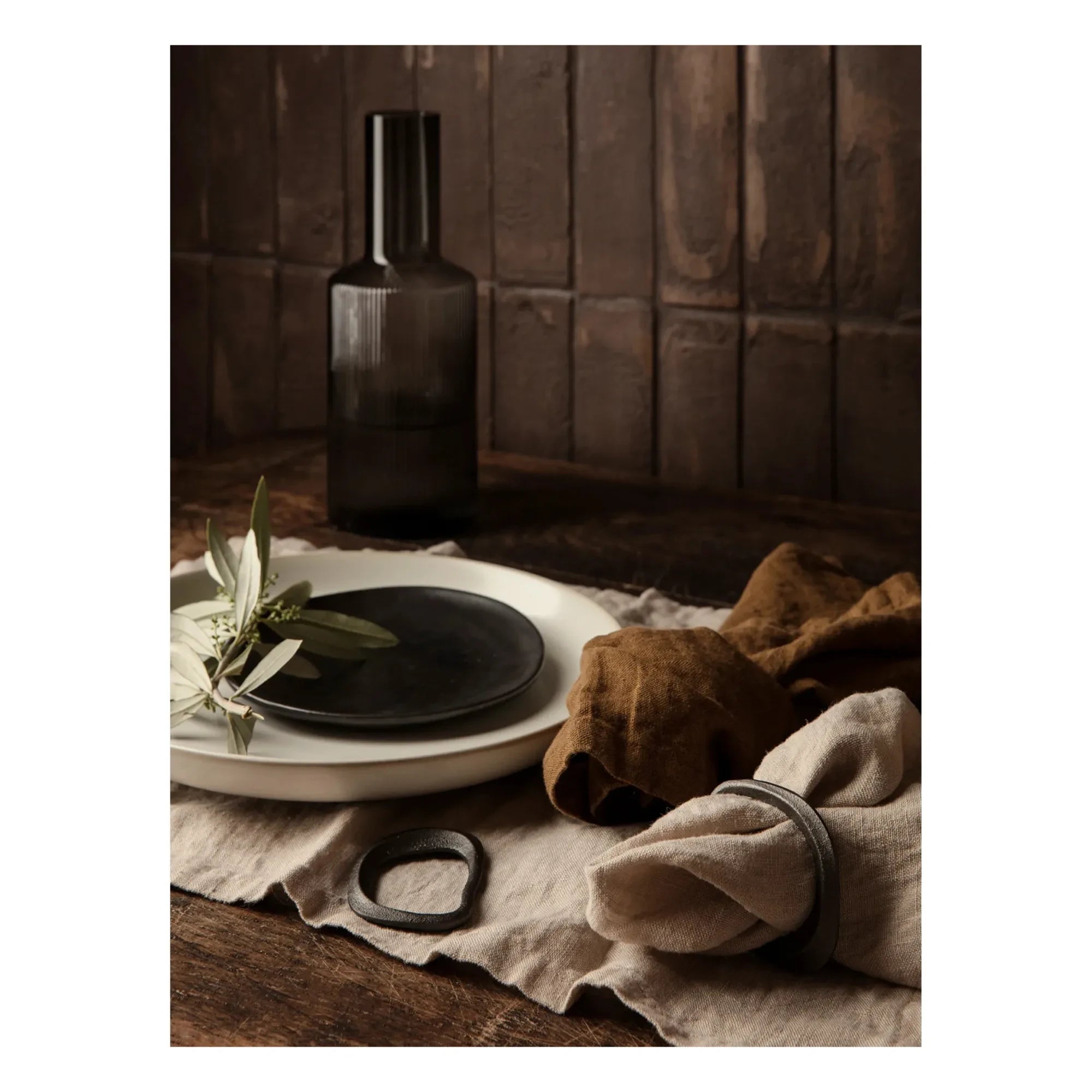 Ferm Living - Serviettenringe - 4er Set | Schwarz