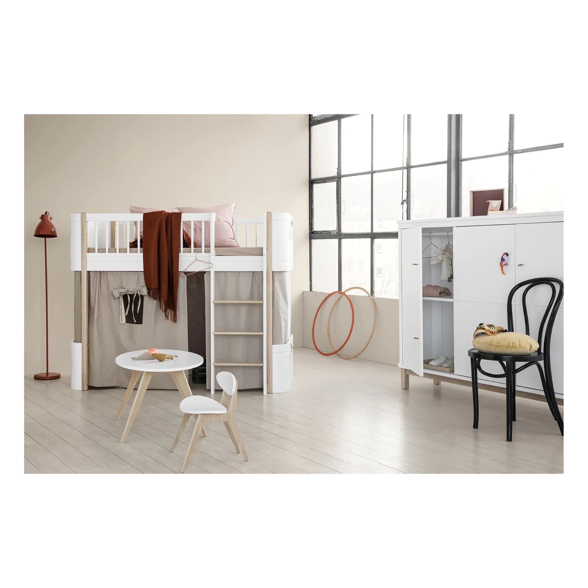 Oliver Furniture - Mini+ Yatak için Karyola Perdesi | Gri