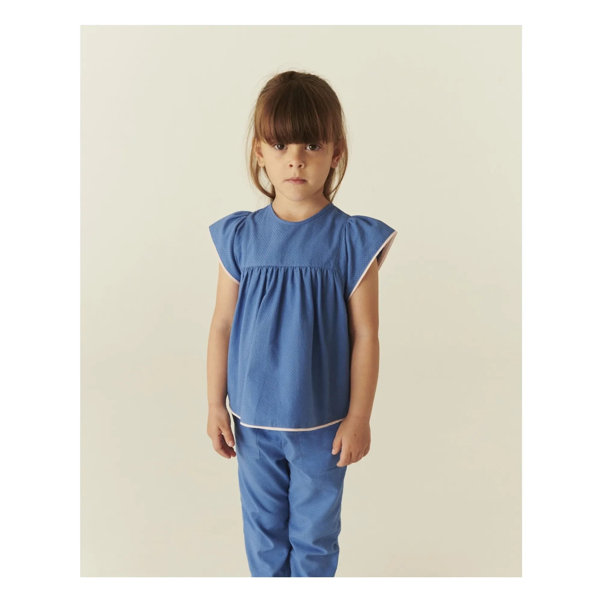 Copenhagen Colors - Bluse mit Troddeln Bio-Baumwolle | Blau