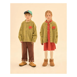Jelly Mallow - Fröhliche Strickjacke | Olivgrün