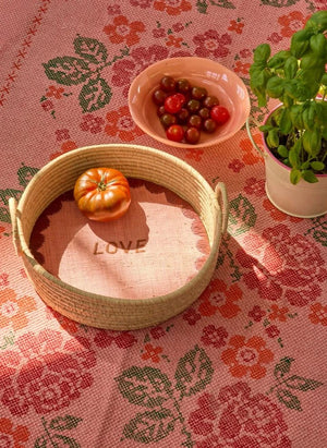Rice - "Liebe" Rattan Aufbewahrungskorb