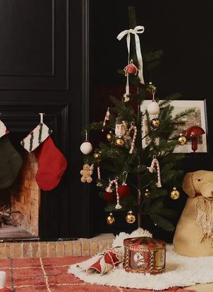 Lorena Canals - Sucre d'Orges Weihnachtsdeko - 4er Set | Rot