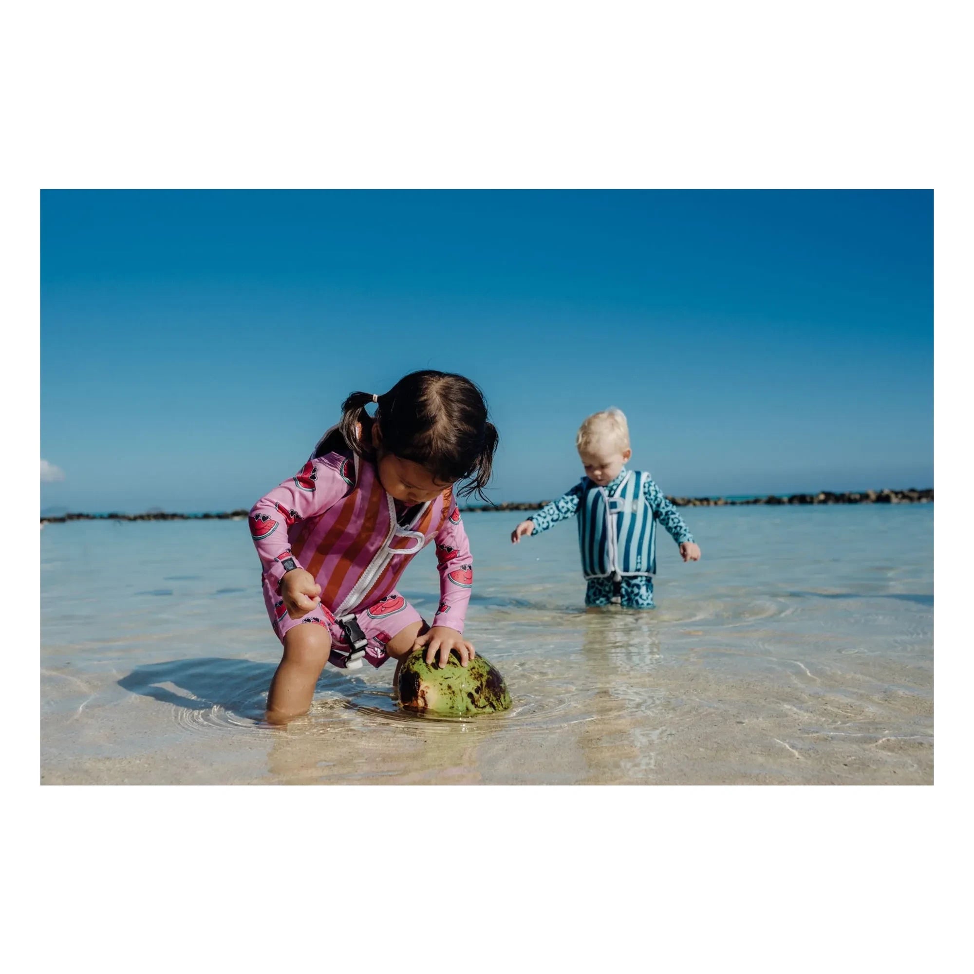 Beach & Bandits - Aloha gestreifte Schwimmweste Recycelte Fasern | Pink